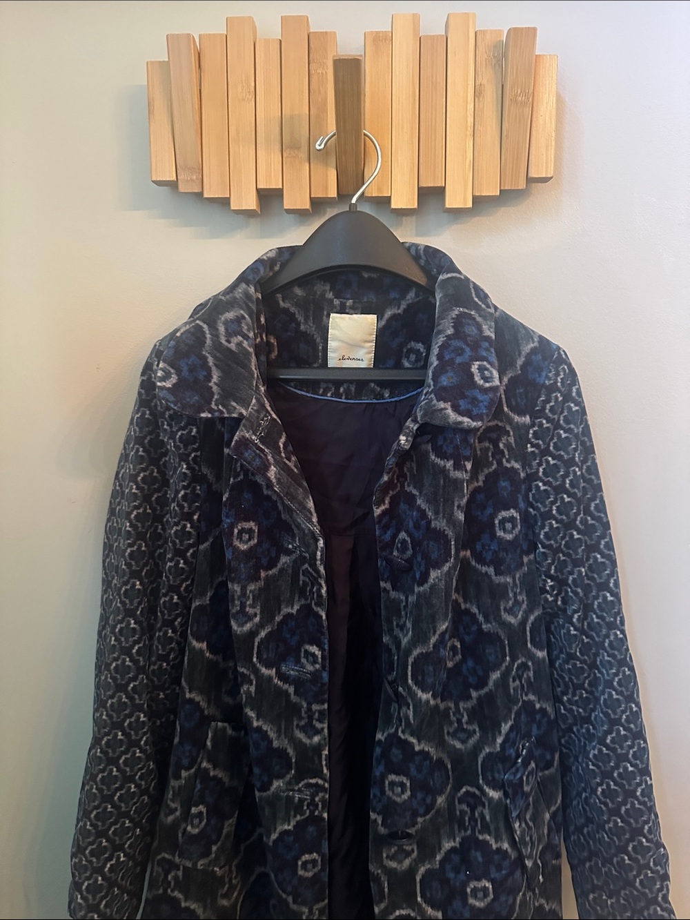 Anthropologie Elevenses long coat with large buttons and pockets
